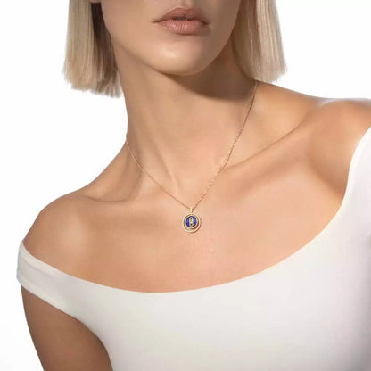 [Triumph Jewelry]Lucky Move Diamond Necklace in Rose Gold and White Mother-of-Pearl