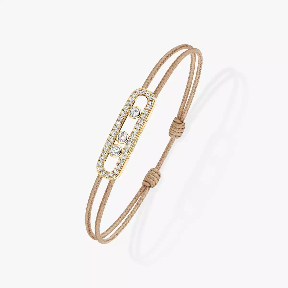 [Triumph Jewelry]Messika Care(s) pink cord pavé bracelet