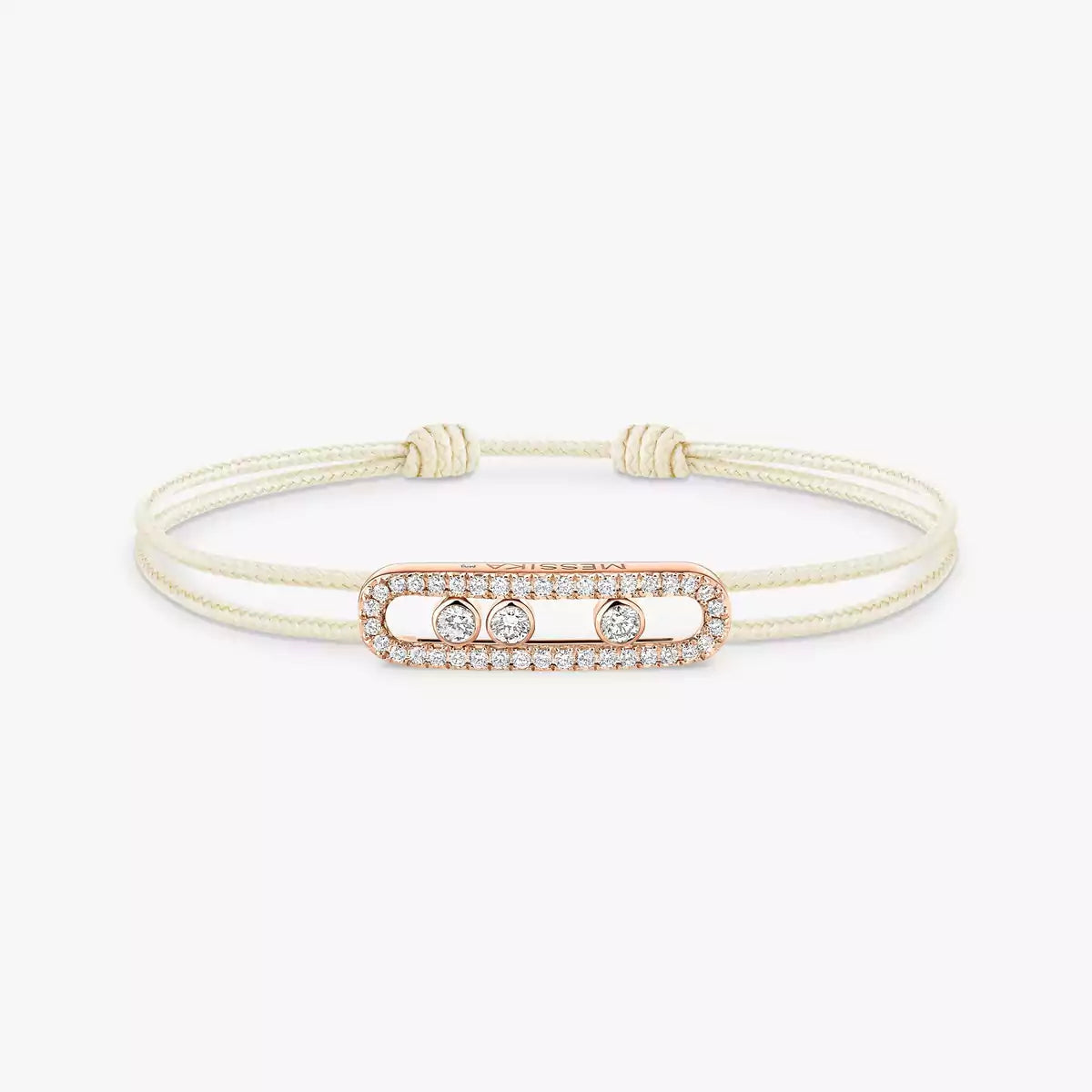 [Triumph Jewelry]Messika Care(s) pink cord pavé bracelet