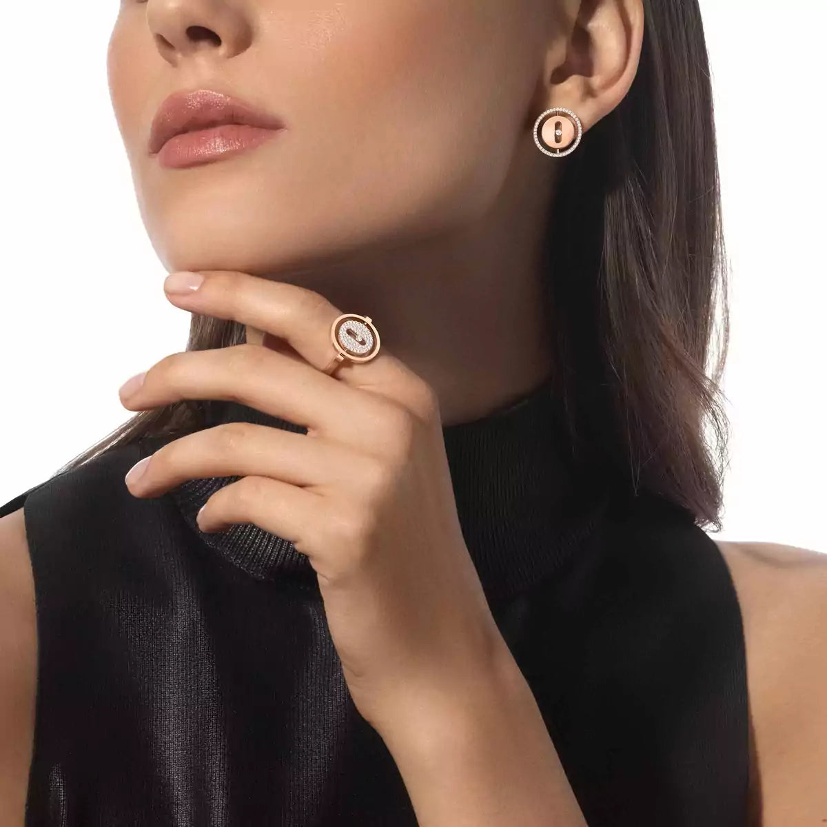 [Triumph Jewelry]Lucky Move Diamond Earrings