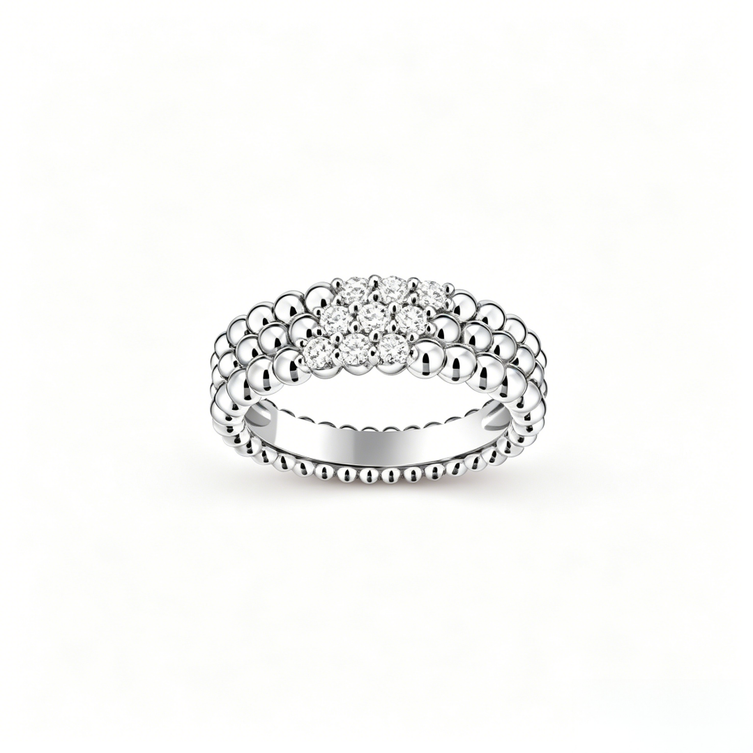 [Triumph Jewelry] THREE-ROW DIAMOND RING