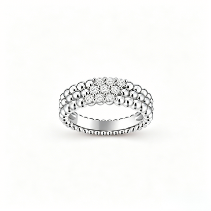[Triumph Jewelry] THREE-ROW DIAMOND RING