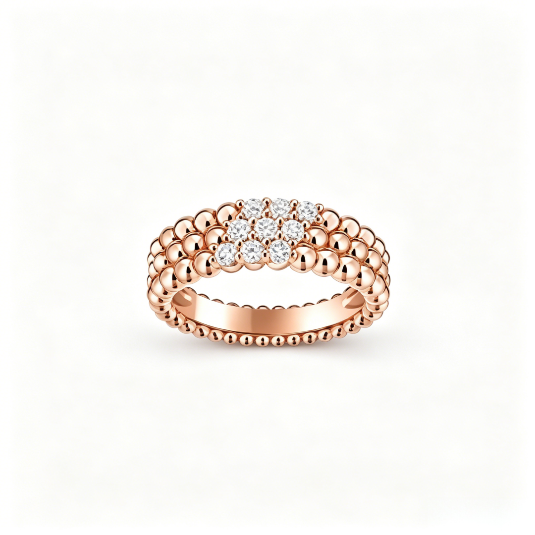 [Triumph Jewelry] THREE-ROW DIAMOND RING