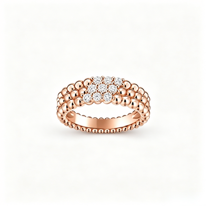 [Triumph Jewelry] THREE-ROW DIAMOND RING