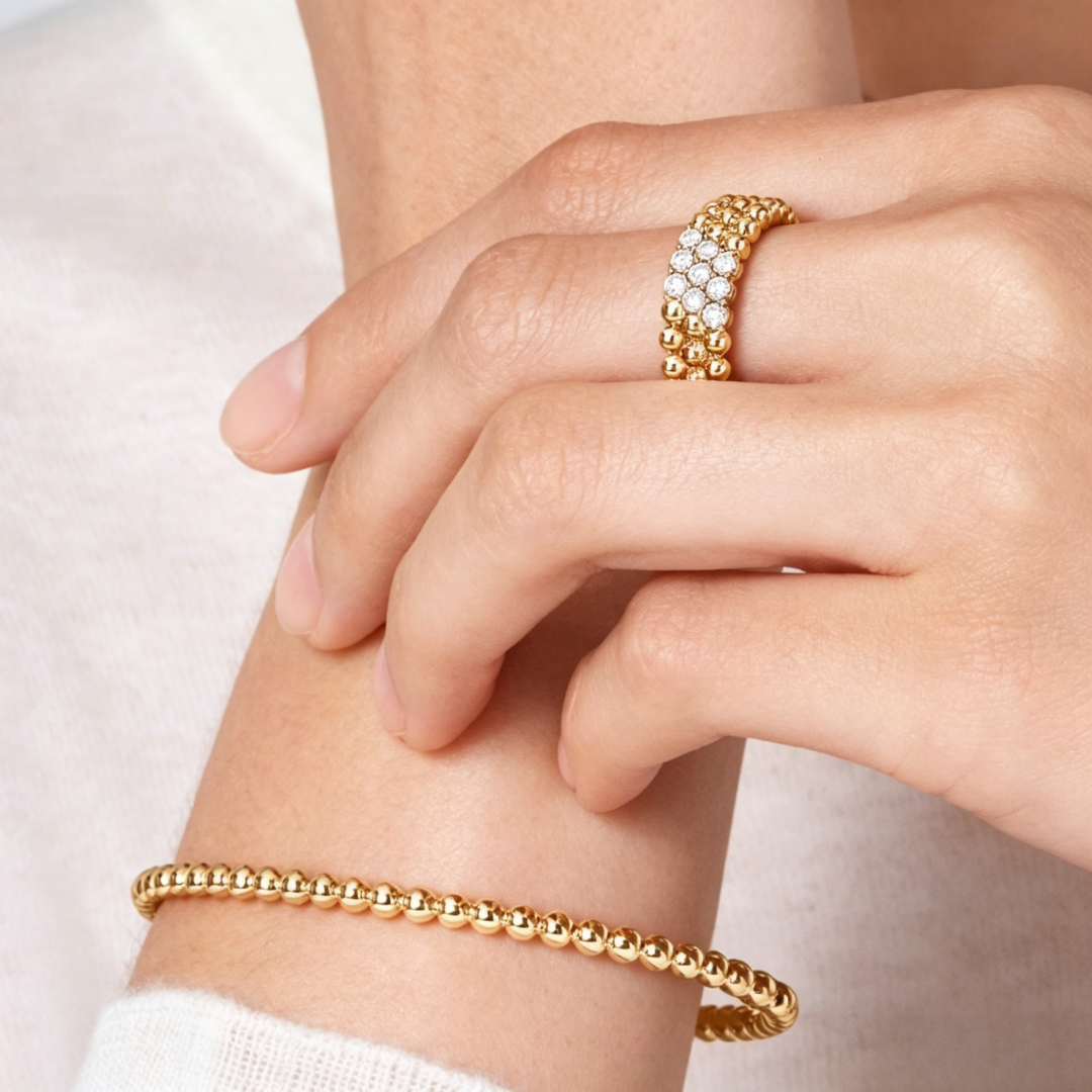 [Triumph Jewelry] THREE-ROW DIAMOND RING