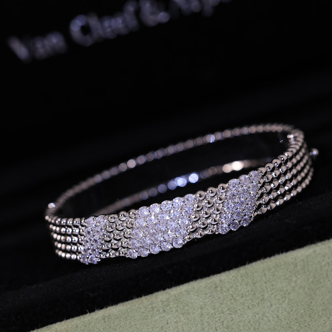 [Triumph Jewelry]  FIVE-ROW DIAMOND BRACELET