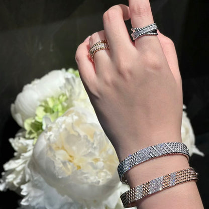 [Triumph Jewelry]  FIVE-ROW DIAMOND BRACELET