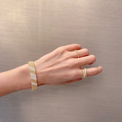 [Triumph Jewelry]  FIVE-ROW DIAMOND BRACELET