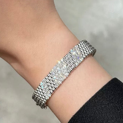 [Triumph Jewelry]  FIVE-ROW DIAMOND BRACELET