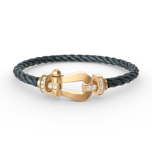 [Triumph Jewelry]FORCE LARGE HORSESHOE HALF DIAMOND BRACELET GOLD