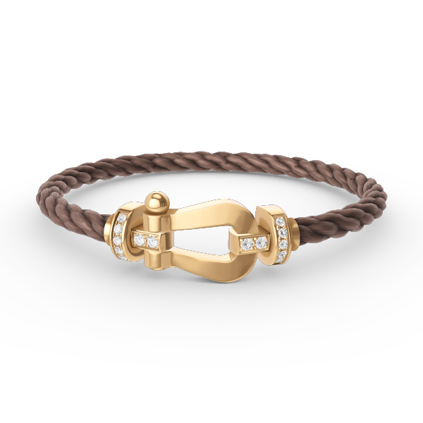 [Triumph Jewelry]FORCE LARGE HORSESHOE HALF DIAMOND BRACELET GOLD