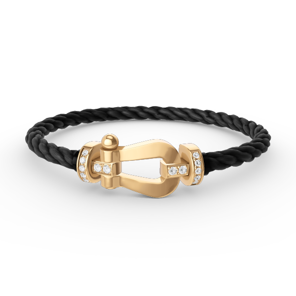 [Triumph Jewelry]FORCE LARGE HORSESHOE HALF DIAMOND BRACELET GOLD