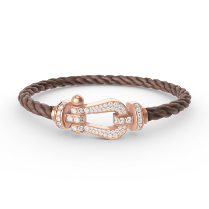 [Triumph Jewelry]FORCE LARGE HORSESHOE FULL DIAMOND BRACELET ROSE GOLD