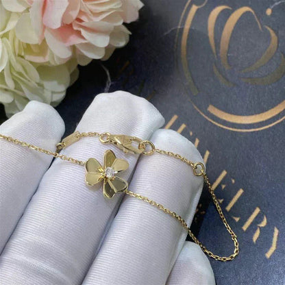[Triumph Jewelry]FRIVOLE GOLD FLOWER PINK MALACHITE BRACELET