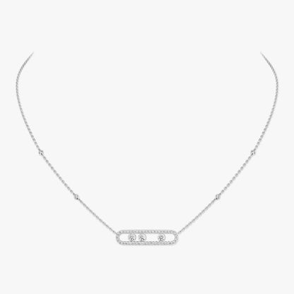 [Triumph Jewelry] Move Pave_ Rose Gold Diamond Necklace