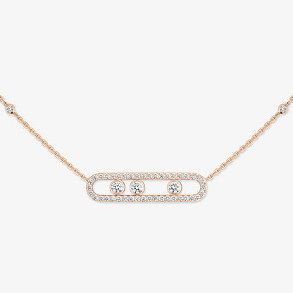 [Triumph Jewelry] Move Pave_ Rose Gold Diamond Necklace