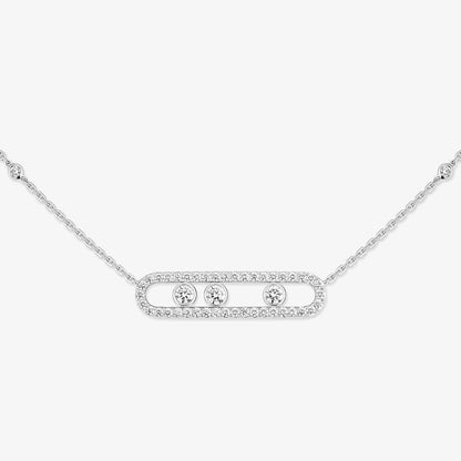 [Triumph Jewelry] Move Pave_ Rose Gold Diamond Necklace