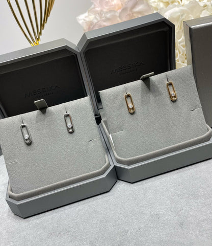 [Triumph Jewelry]MOVE UNO SMALL 1 DIAMOND EARRINGS