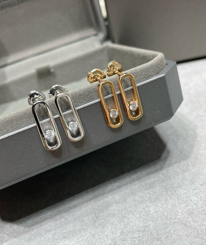 [Triumph Jewelry]MOVE UNO SMALL 1 DIAMOND EARRINGS