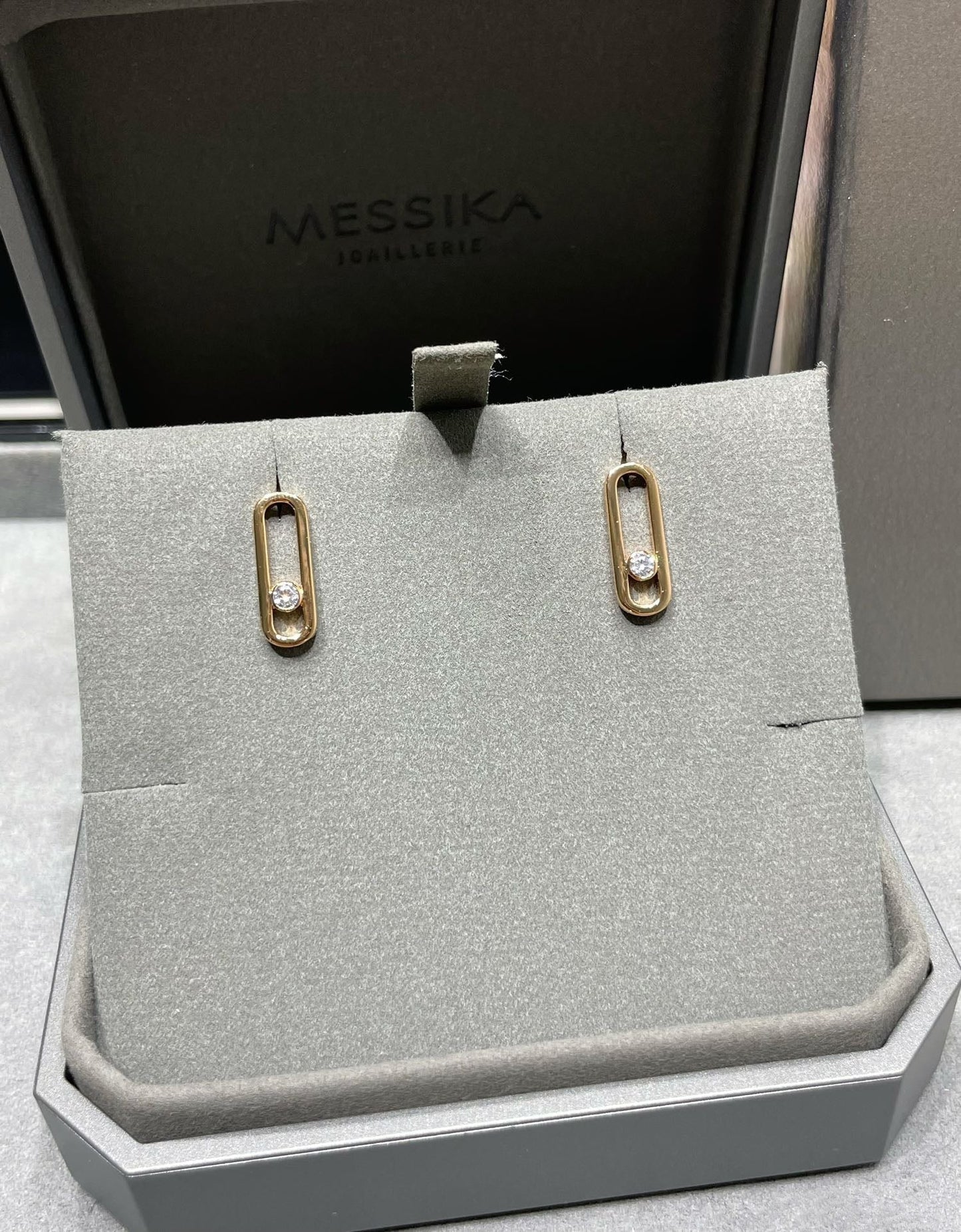 [Triumph Jewelry]MOVE UNO SMALL 1 DIAMOND EARRINGS