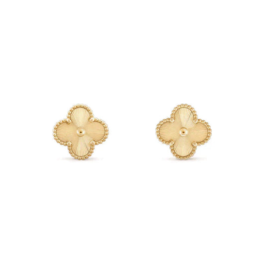 [Triumph Jewelry]CLOVER MEDIUM 1 MOTIFS LASER EARRINGS